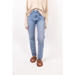 NWT AGolde 90’s Pinch Waist High Rise Jean in Infinite, size 24